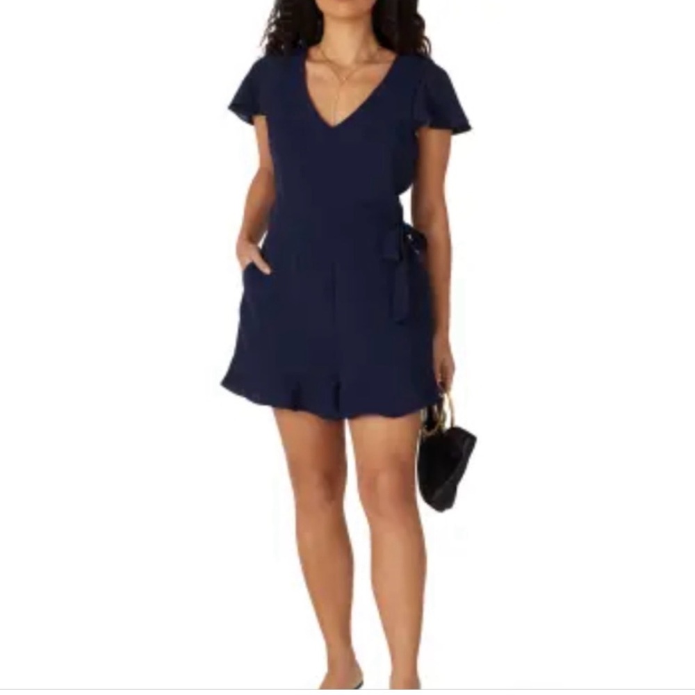 Parker Cathrine Combo Navy Romper